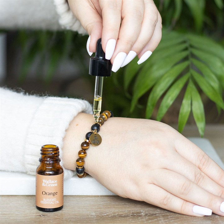 Confidence Tiger's Eye Crystal Essential Oil Braclet
