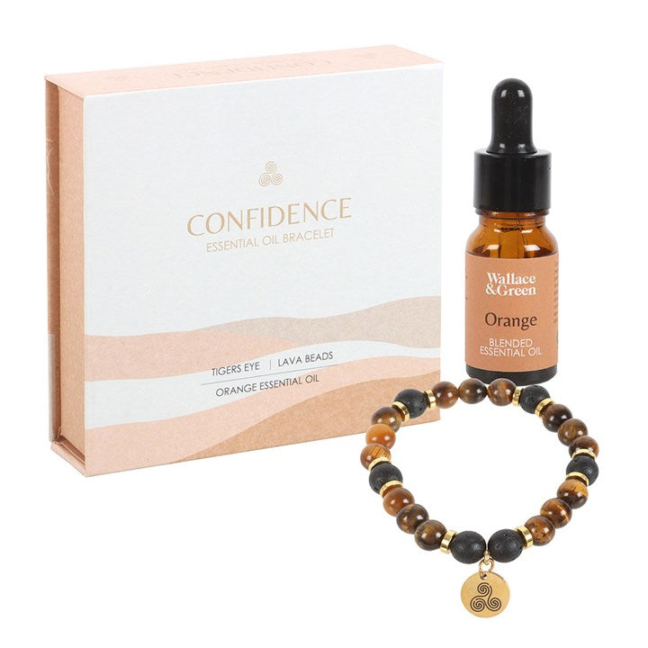 Confidence Tiger's Eye Crystal Essential Oil Braclet
