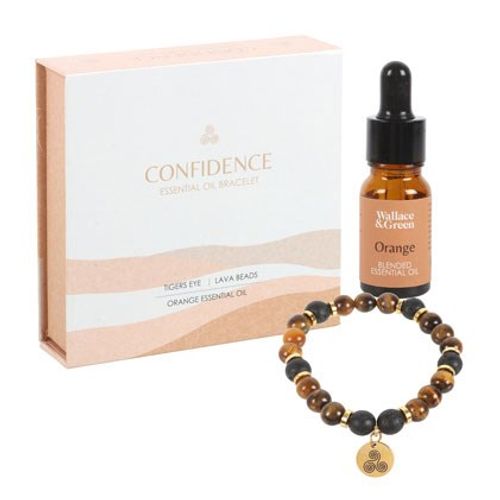 Confidence Tiger's Eye Crystal Essential Oil Braclet